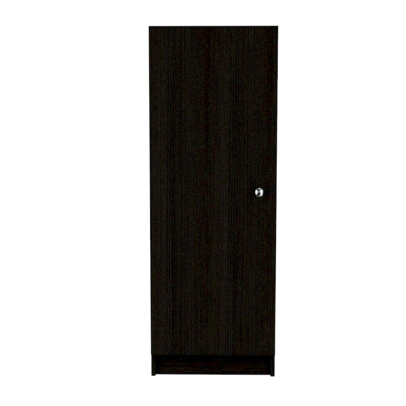 47 Black Wood Pantry Or Storage Closet - 16.9' X '47.4' X '12.3