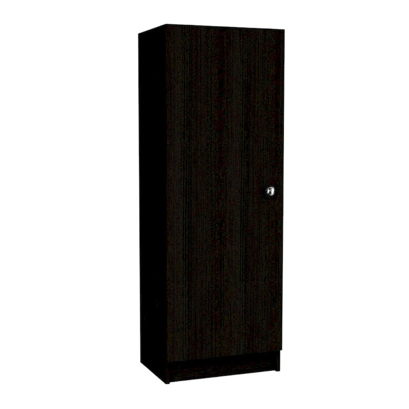 47 Black Wood Pantry Or Storage Closet - 16.9' X '47.4' X '12.3