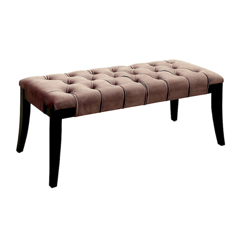 Contemporary Fabric Tufted Accent Bench
