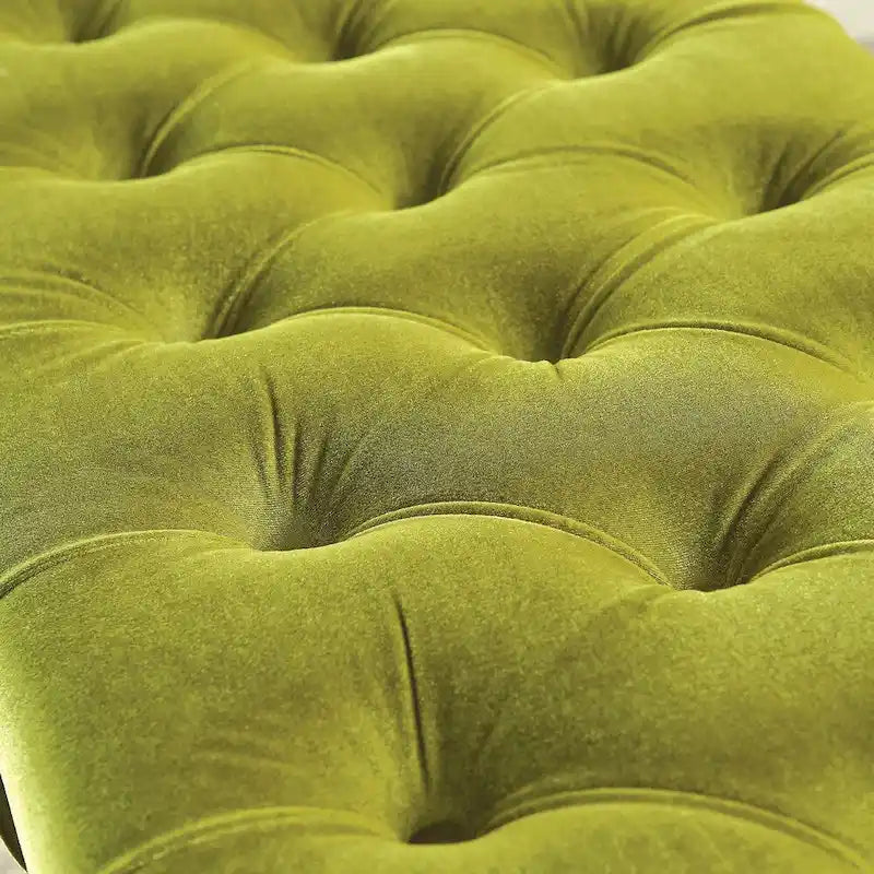 Contemporary Fabric Tufted Accent Bench