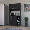 Pantry Cabinet with Three Open Shelves - N/A