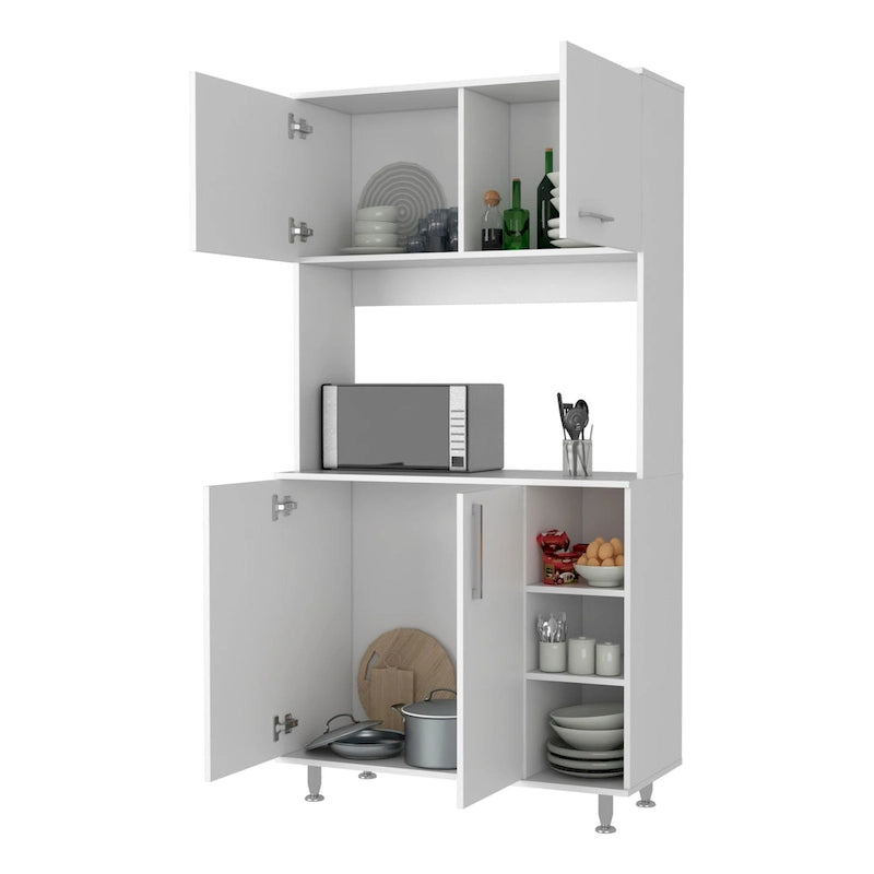 Pantry Cabinet with Three Open Shelves - N/A