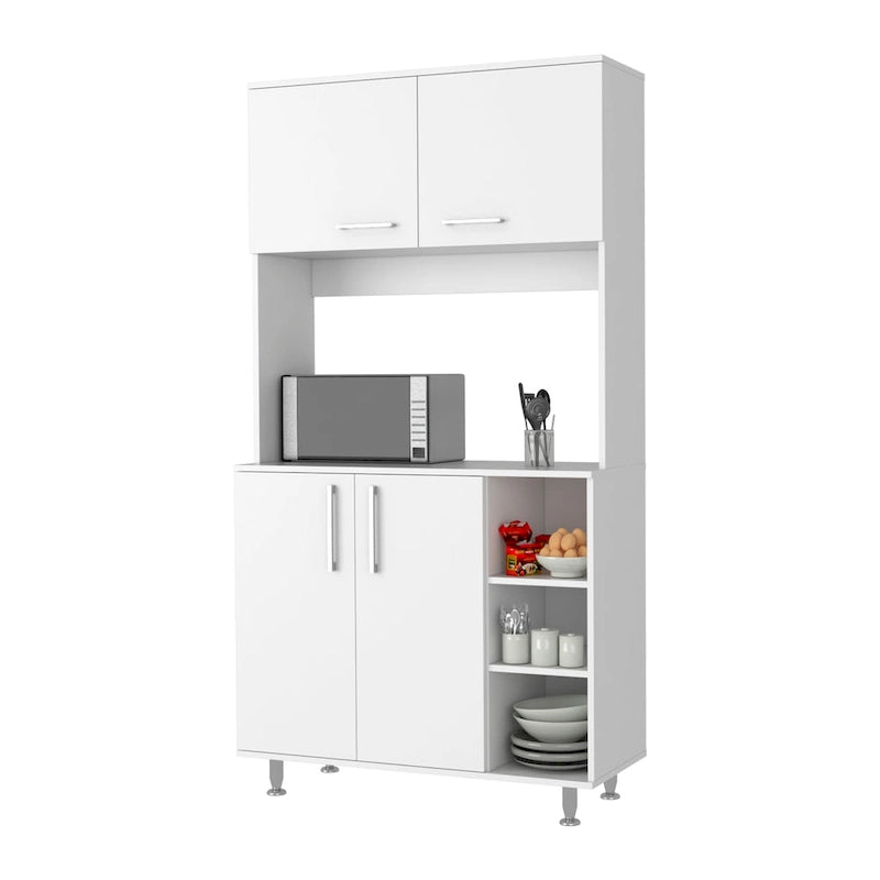 Pantry Cabinet with Three Open Shelves - N/A