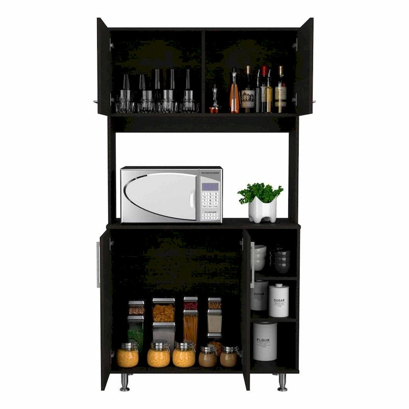 Pantry Cabinet with Three Open Shelves - N/A