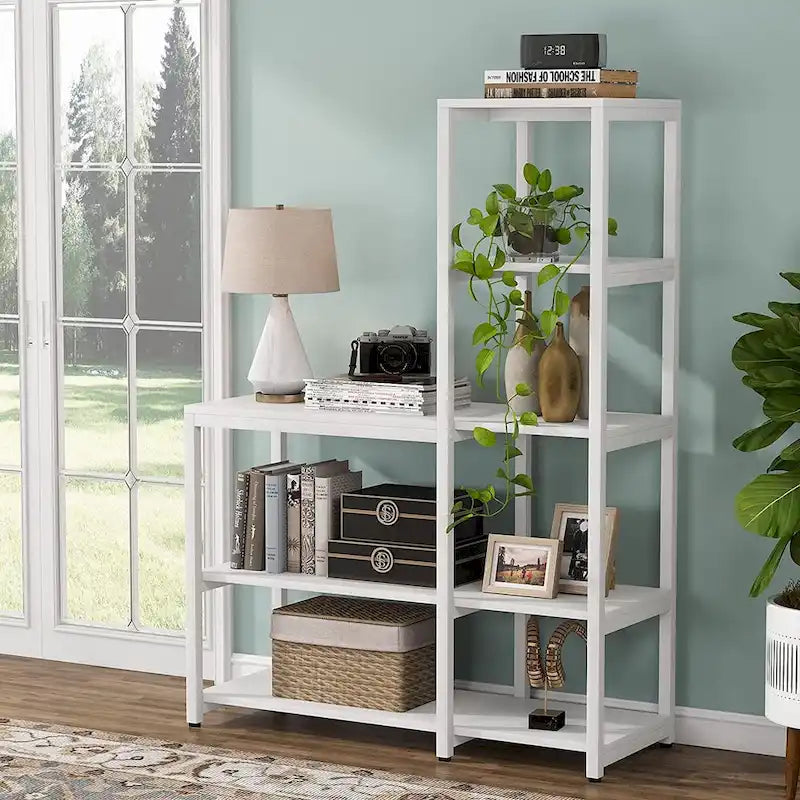 5-Tier L Shaped Kitchen Bakers Rack with Storage Shelf