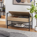 Aufbewahrungsbank mit Klappsitz und Ablage - 35 W x 16 D x 24 H - 35Wx16Dx24H