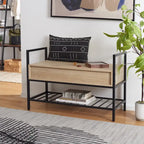 Aufbewahrungsbank mit Klappsitz und Ablage - 35 W x 16 D x 24 H - 35Wx16Dx24H