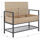 Aufbewahrungsbank mit Klappsitz und Ablage - 35 W x 16 D x 24 H - 35Wx16Dx24H