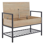 Aufbewahrungsbank mit Klappsitz und Ablage - 35 W x 16 D x 24 H - 35Wx16Dx24H