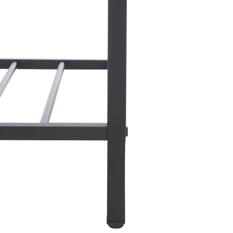 Storage Bench with Hinged Seat and Rack - 35 W x 16 D x 24 H - 35Wx16Dx24H