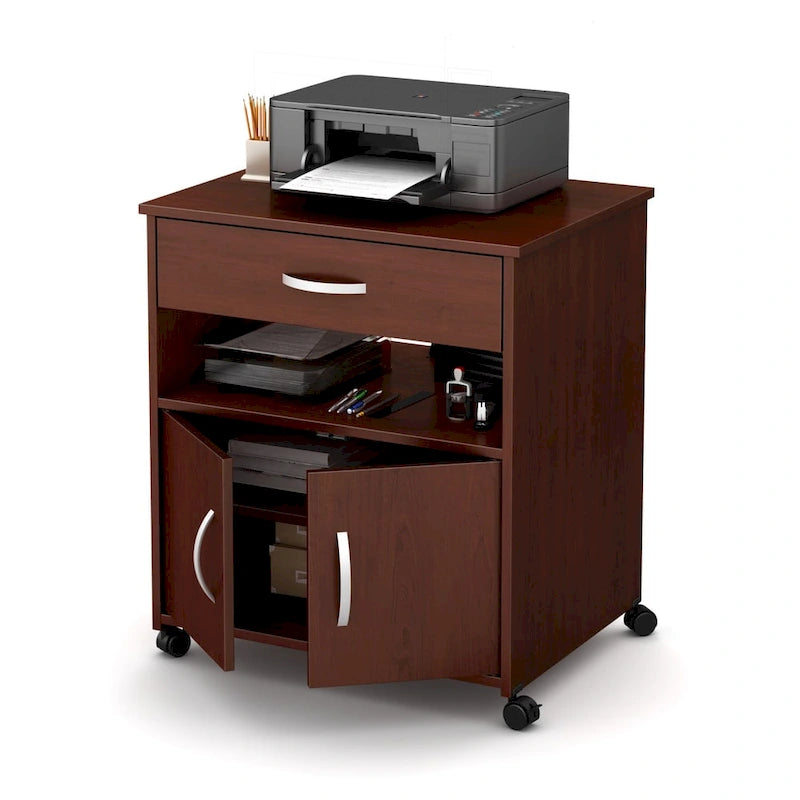 Printer Cart on Wheels with Storage Drawer