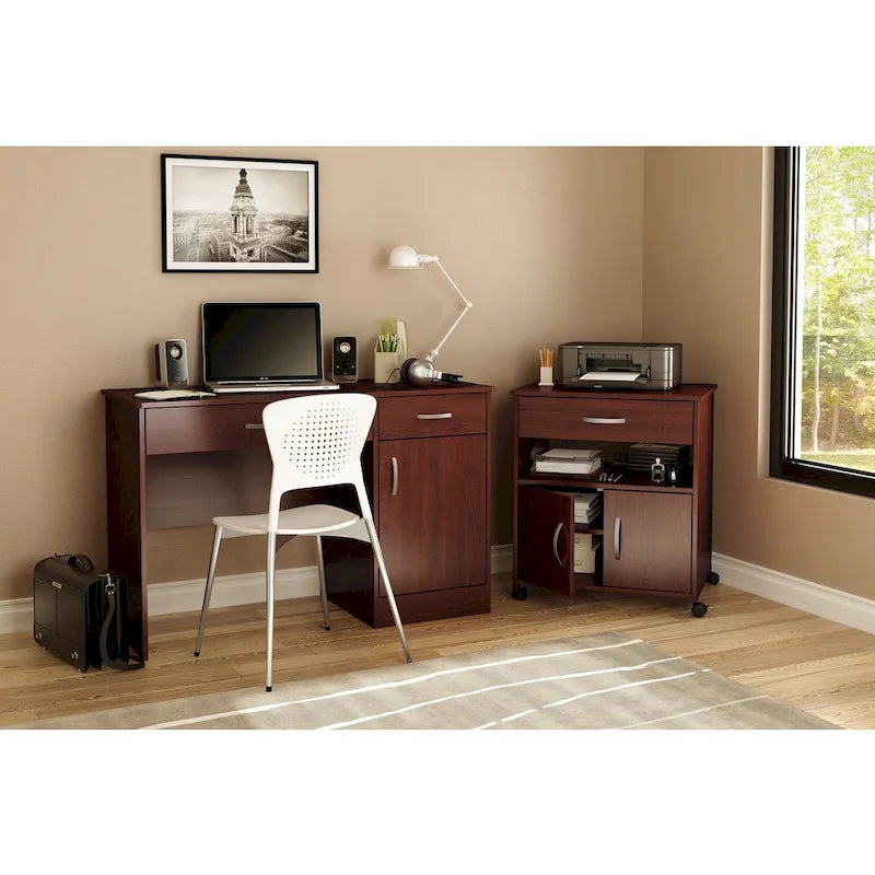 Printer Cart on Wheels with Storage Drawer
