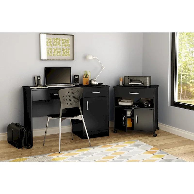 Printer Cart on Wheels with Storage Drawer