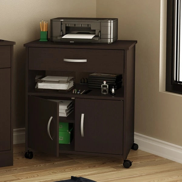 Printer Cart on Wheels with Storage Drawer
