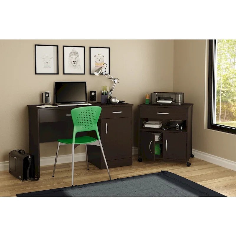 Printer Cart on Wheels with Storage Drawer