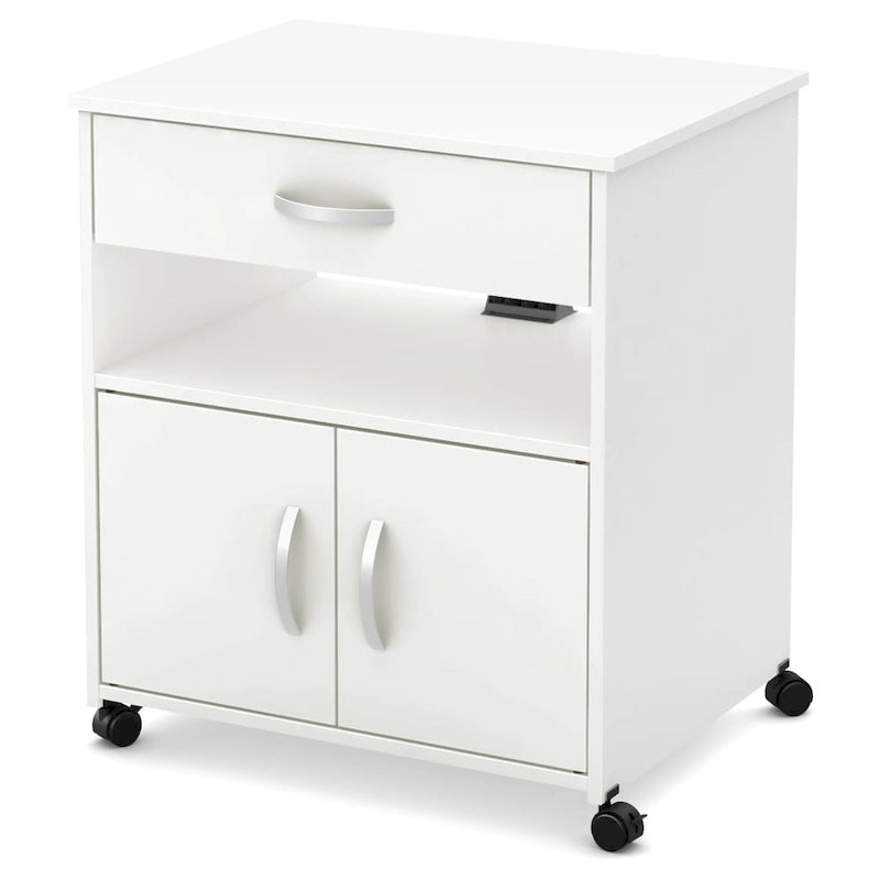 Printer Cart on Wheels with Storage Drawer