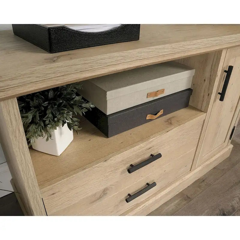 Small Filing Credenza with Drawer and Adjustable Shelf