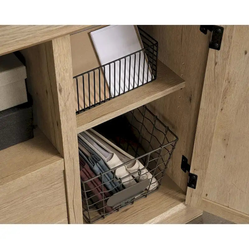 Small Filing Credenza with Drawer and Adjustable Shelf