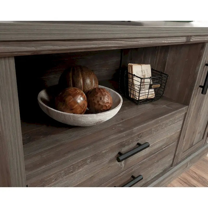 Small Filing Credenza with Drawer and Adjustable Shelf