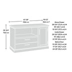 Small Filing Credenza with Drawer and Adjustable Shelf