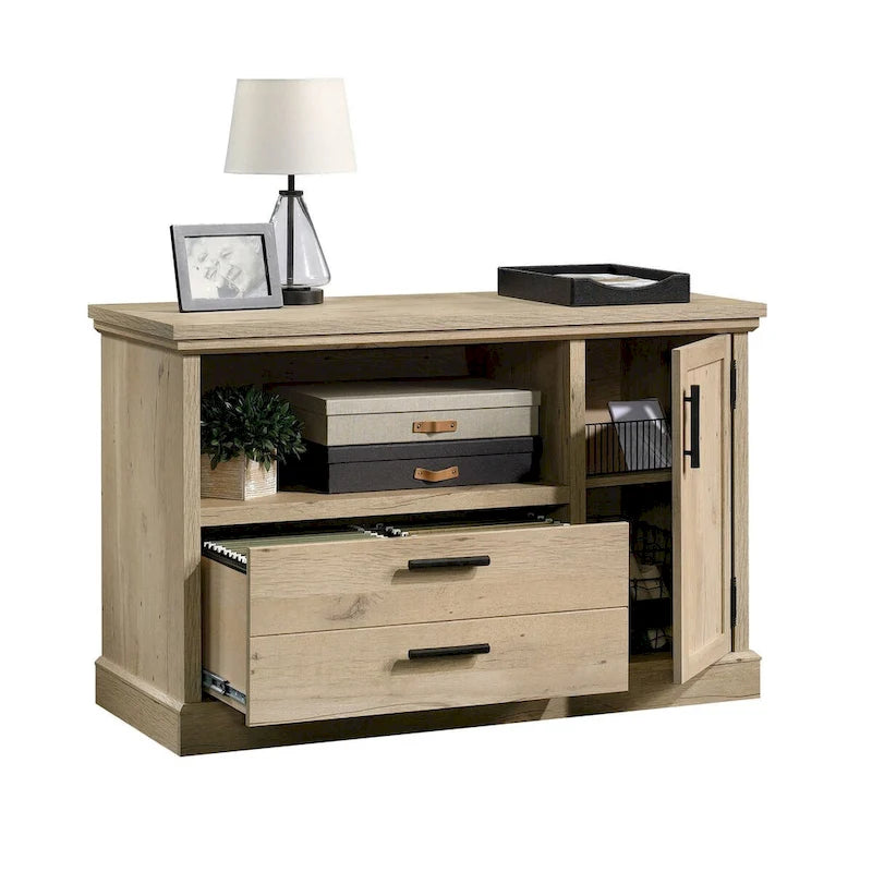 Small Filing Credenza with Drawer and Adjustable Shelf
