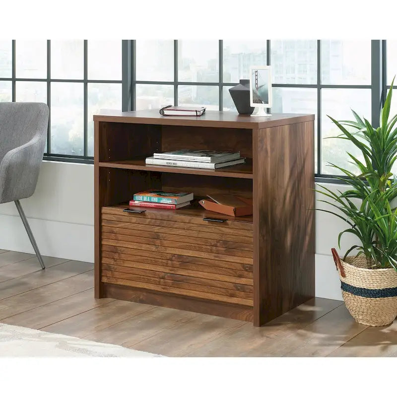 Lateral Filing Cabinet with Drawer and Shelf