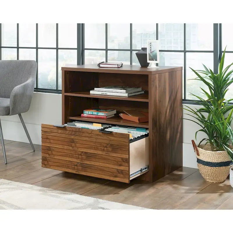 Lateral Filing Cabinet with Drawer and Shelf