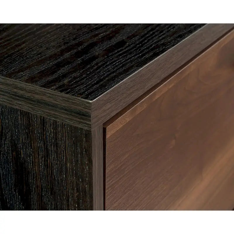 Lateral Filing Cabinet with Two Interlocking Drawers