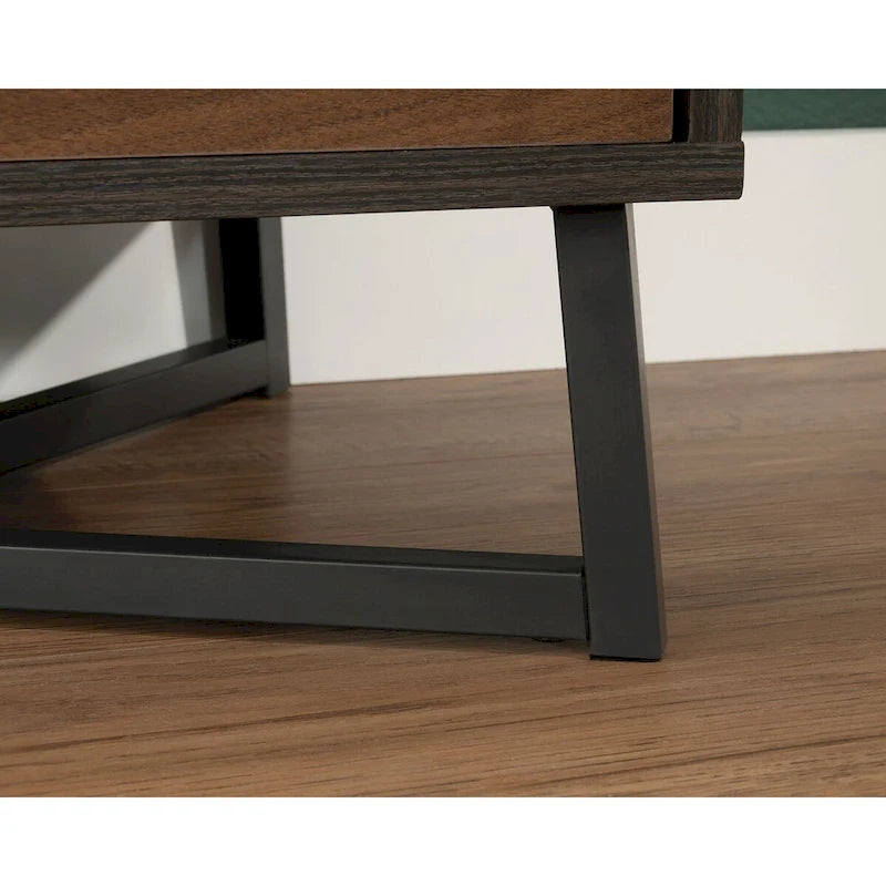 Lateral Filing Cabinet with Two Interlocking Drawers