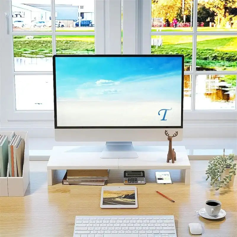 20 inch Monitor Stand Riser with Keyboard Storage