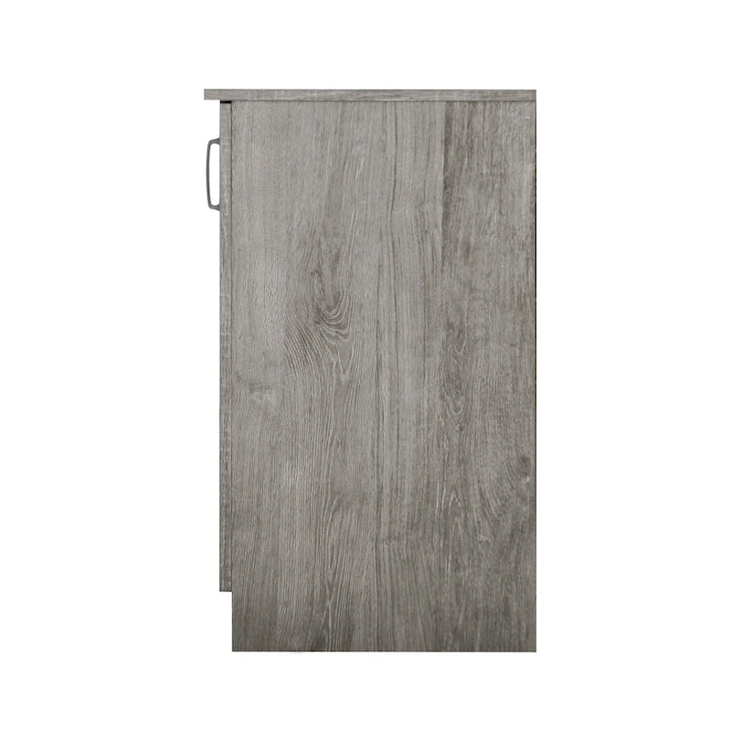 3-Door Credenza Storage Cabinet with Interior Shelves