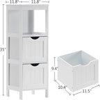 Armario de almacenamiento para baño con tres cajones extraíbles