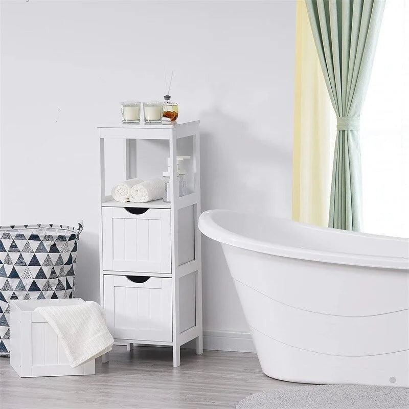 Bathroom Storage Cabinet with Three Removable Drawers