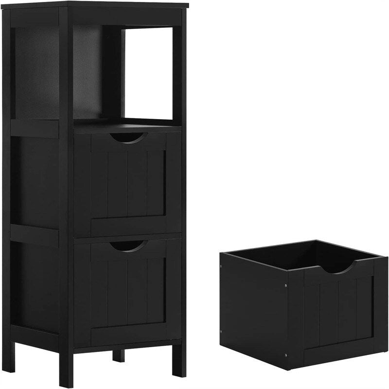 Bathroom Storage Cabinet with Three Removable Drawers