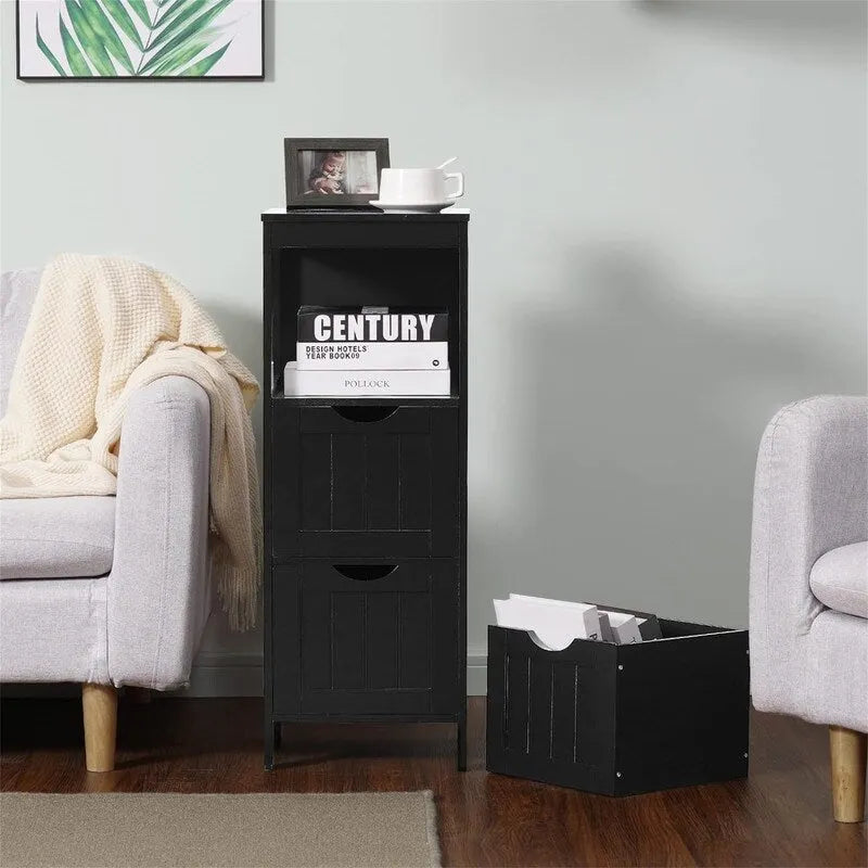 Bathroom Storage Cabinet with Three Removable Drawers