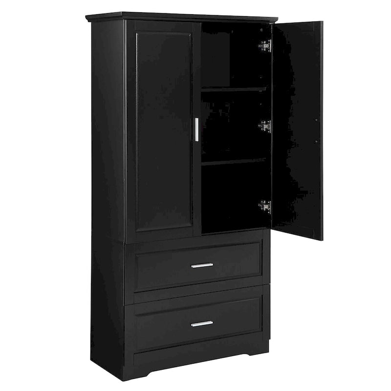 Tall Bathroom Storage Cabinet with Drawers and Shelf