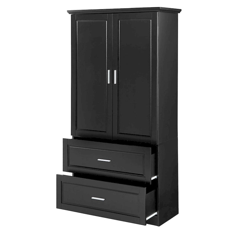 Tall Bathroom Storage Cabinet with Drawers and Shelf