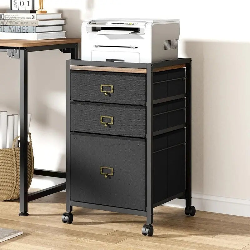 3 Drawer Mobile File Cabinet,with Rolling Wheel and Lock Suit